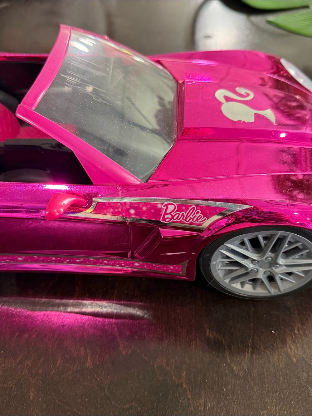 Barbie Shiny Pink Sports Convertible with Silver Wheels